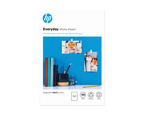 HP Papier fotograficzny Everyday, błyszczący, 200 g/m2 10 × 15 cm (10 × 15 cm), 100 arkuszy
