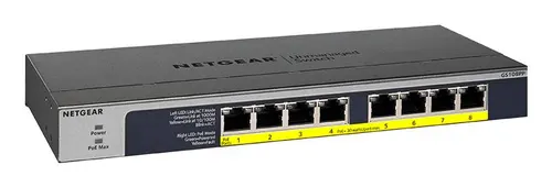 NETGEAR GS108PP Nie zarządzany Gigabit Ethernet (10/100/1000) Obsługa PoE Czarny