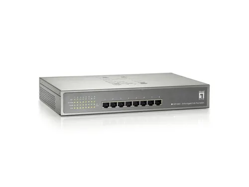 LevelOne GEP-0821 przełącznik sieciowy Gigabit Ethernet (10/100/1000) Obsługa PoE Szary