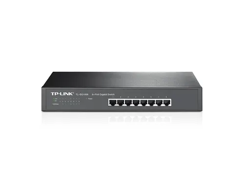TP-Link TL-SG1008 Nie zarządzany Gigabit Ethernet (10/100/1000) 1U Czarny
