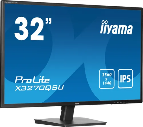 iiyama ProLite X3270QSU-B1 monitor komputerowy 80 cm (31.5") 2560 x 1440 px Wide Quad HD LED Czarny