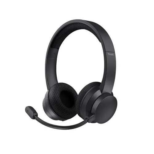 Trust Ayda Zestaw słuchawkowy Przewodowy i Bezprzewodowy Opaska na głowę Połączenia/muzyka USB Type-C Bluetooth Czarny