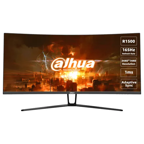 Dahua Technology LM34-E330C monitor komputerowy 86,4 cm (34") 3440 x 1440 px UltraWide Quad HD LCD Czarny, Czerwony