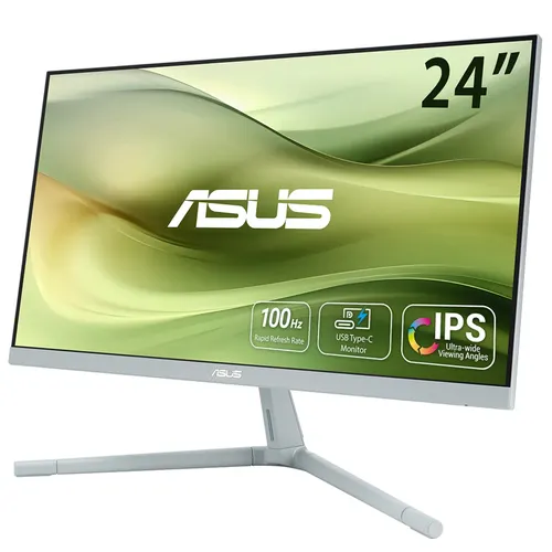 ASUS VU249CFE-G monitor komputerowy 60,5 cm (23.8") 1920 x 1080 px Full HD LCD Zielony, Szary