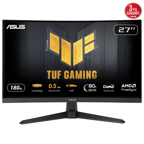 ASUS TUF Gaming VG27WQ3B monitor komputerowy 68,6 cm (27") 2560 x 1440 px Quad HD LCD Czarny