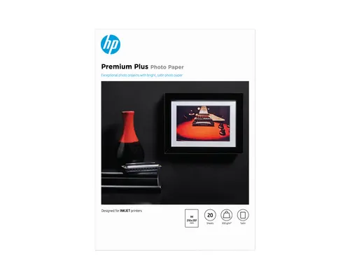 HP Papier fotograficzny Premium Plus, satynowy, 300 g/m2 A4 (21 × 29,7 cm), 20 arkuszy