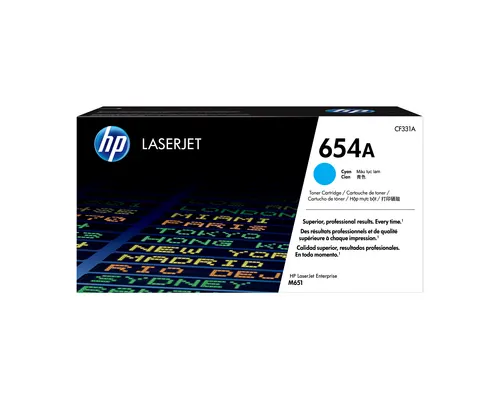 HP 654A oryginalny błękitny toner LaserJet