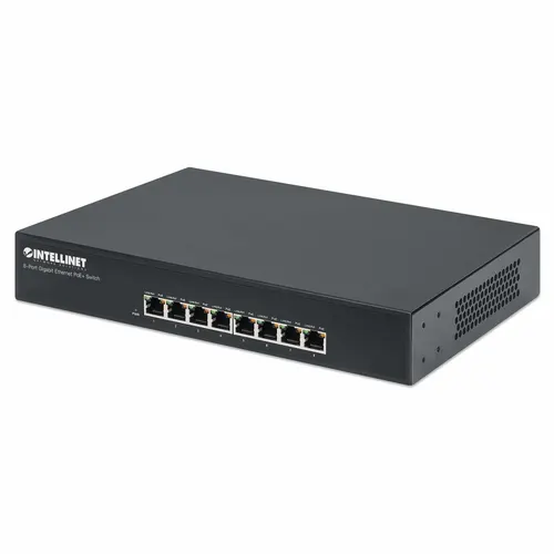 Intellinet 560641 przełącznik sieciowy Gigabit Ethernet (10/100/1000) Obsługa PoE Czarny