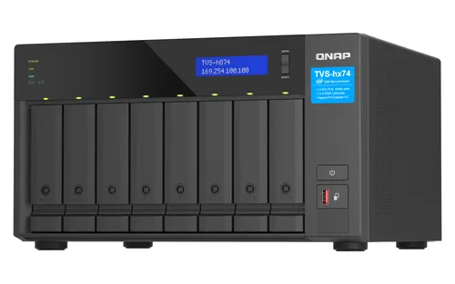 QNAP TVS-h874X NAS Tower Intel® Core™ i9 64 GB DDR4 0 TB QuTS hero Czarny