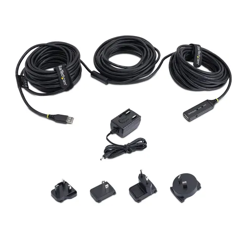 StarTech.com USB2AAEXT15M kabel USB USB 2.0 15 m USB A Czarny