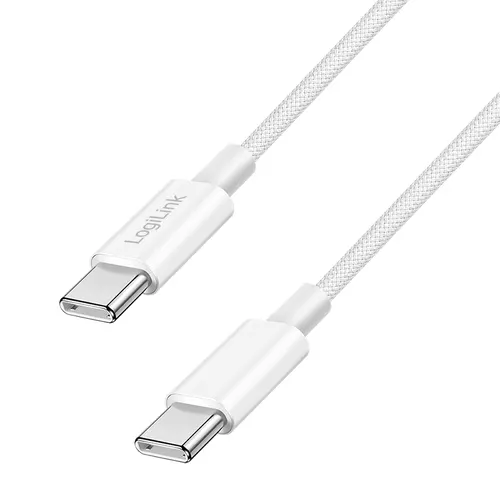 LogiLink CU0340 kabel USB USB 2.0 0,5 m USB C 0,48 Gbit/s 60 W Biały