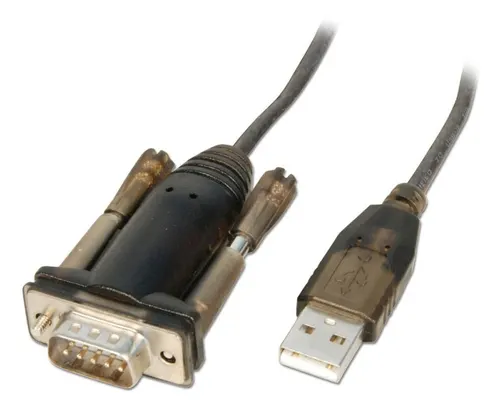 Lindy 42855 kabel równoległy Szary, Przezroczysty 1,5 m USB Typu-A RS-232