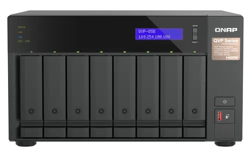 QNAP QVP-85B serwer danych NAS Tower Intel® Core™ i5 32 GB DDR4 0 TB QVR Pro Czarny