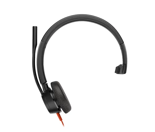 HP Poly Jednouszny zestaw słuchawkowy Poly Blackwire 3315 USB-C z certyfikatem Microsoft Teams + wtyczka 3,5 mm + przejściówka USB-C/A