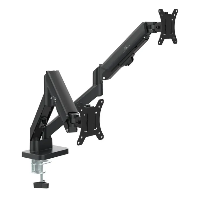 Uchwyt na 2 monitory Maclean MC-134, sprężyna gazowa, 17"-32", 2-10kg, czarny