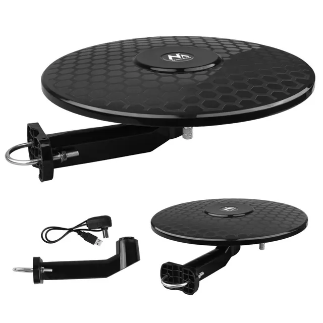 Antena TV DVB-T/T2 HEVC Maclean MCTV-102, aktywna, wielokierunkowa, standard, USB 5V