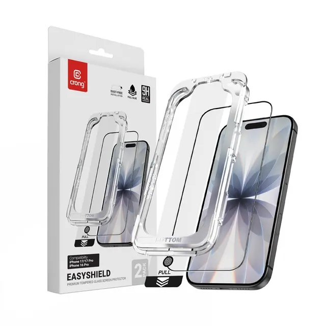 EasyShield 2-Pack - Szkło hartowane z aplikatorem iPhone 18 Pro / 17 Pro / 16 Pro / 17 (2 sztuki)