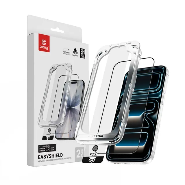 EasyShield 2-Pack - Szkło hartowane z aplikatorem iPhone 18 Pro Max / 17 Pro Max / 16 Pro Max (2 sztuki)