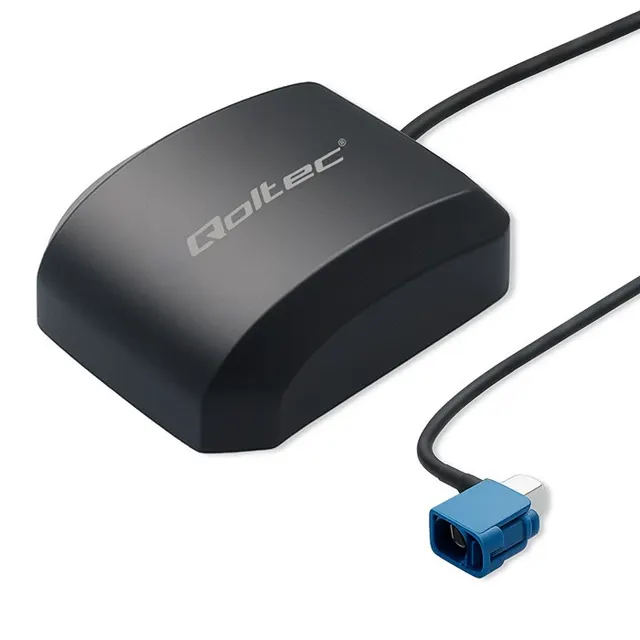 Antena GPS Qoltec GLONASS z podstawą magnetyczną, dookólna, 28dBi, FAKRA