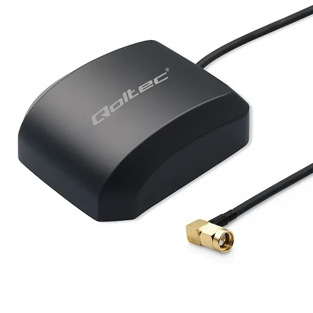 Antena GPS Qoltec GLONASS z podstawą magnetyczną, dookólna, 28dBi, SMA RA
