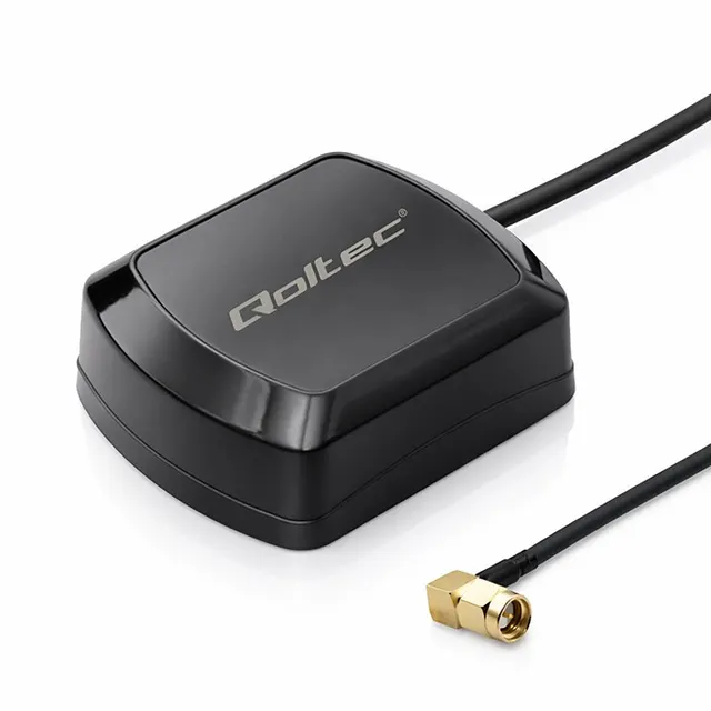 Antena GPS Qoltec GLONASS z podstawą magnetyczną, dookólna, 28dBi, SMA RA