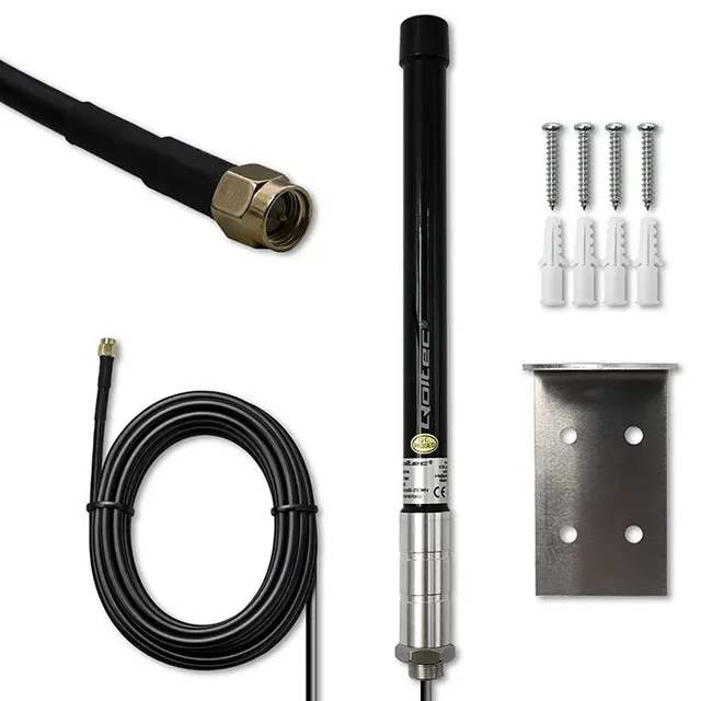 Antena 4G LTE Qoltec 15dBi, dookólna, zewnętrzna, SMA, włókno szklane