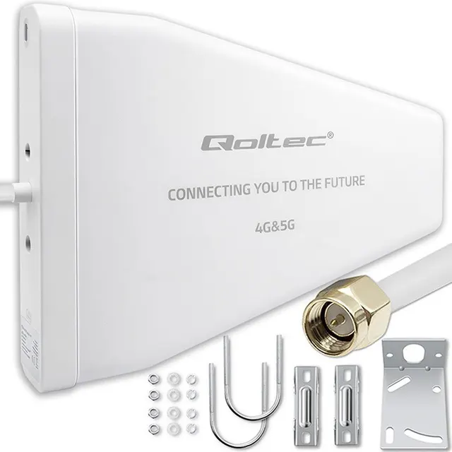 Antena Qoltec 4G 5G LTE 9dBi, kierunkowa, SMA male