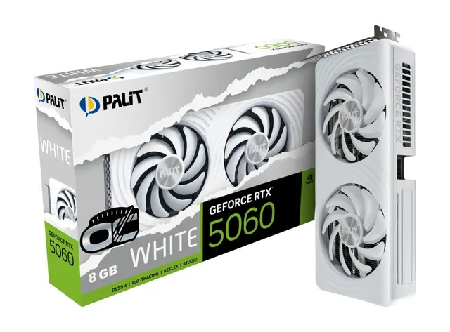 Karta VGA Palit GeForce RTX 5060 White OC 8GB GDDR7 128bit HDMI+3DP PCIe5.0