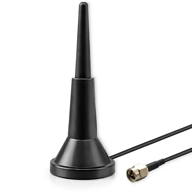 Antena 4G LTE Qoltec z podstawą magnetyczną, 5dBi, wewnętrzna, dookólna, 600-2700 MHz, SMA, 3m