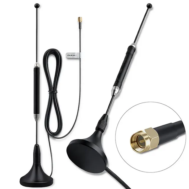 Antena 4G LTE Qoltec z podstawą magnetyczną, 5dBi, dookólna, wewnętrzna, 600-2700 MHz, SMA, 3m
