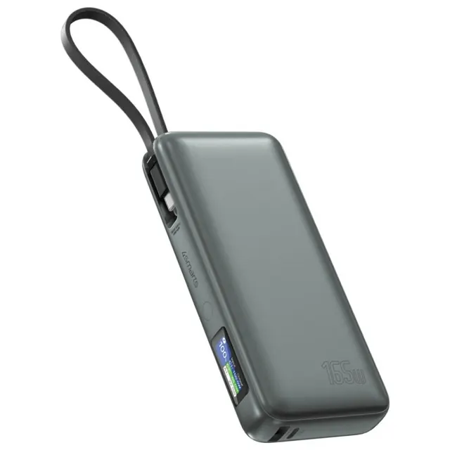 Powerbank Enterprise 20000mAh 165W z wbudowanym kablem USB-C LCD