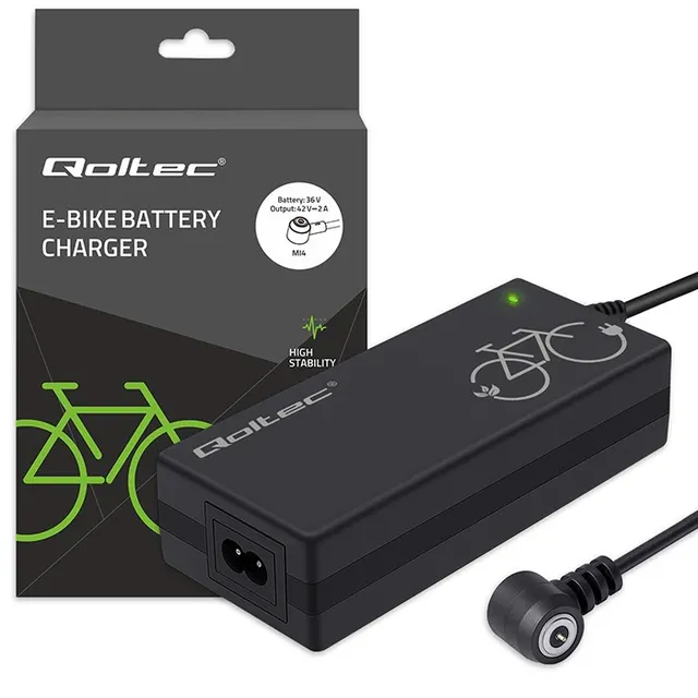 Ładowarka Qoltec do roweru elektrycznego 36V, 42V, 2A, Mi4 Magnetic TIP +kabel zasilający