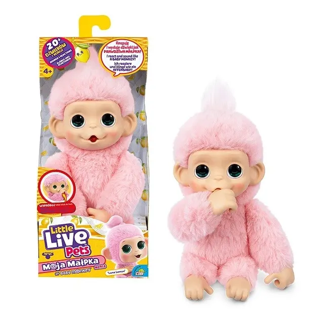Maskotka interaktywna Little Live Pets - Mini Małpka Luna Lemon