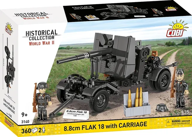 Klocki 8.8 cm Flak z wózkiem 360 klocków