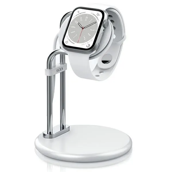 Stojak do Apple Watch SAW-300 ładowanie srebrny