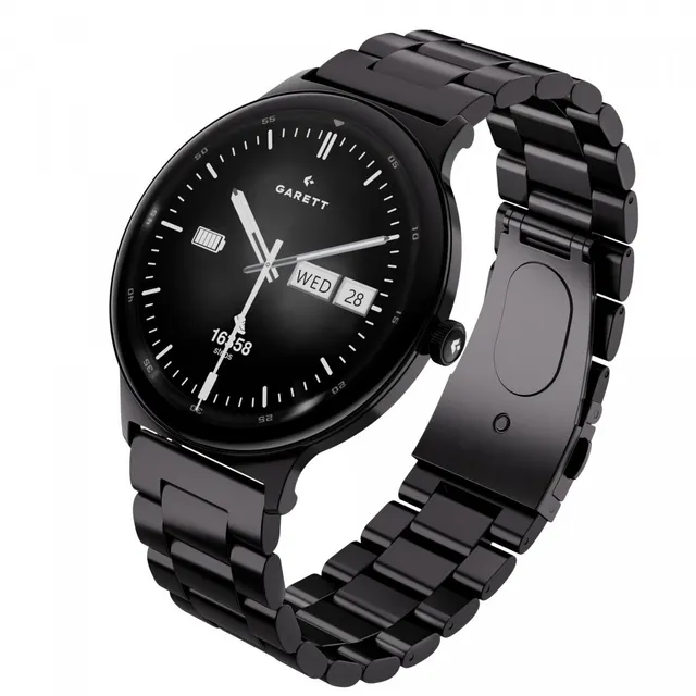 Smartwatch Quantum srebrny stalowy
