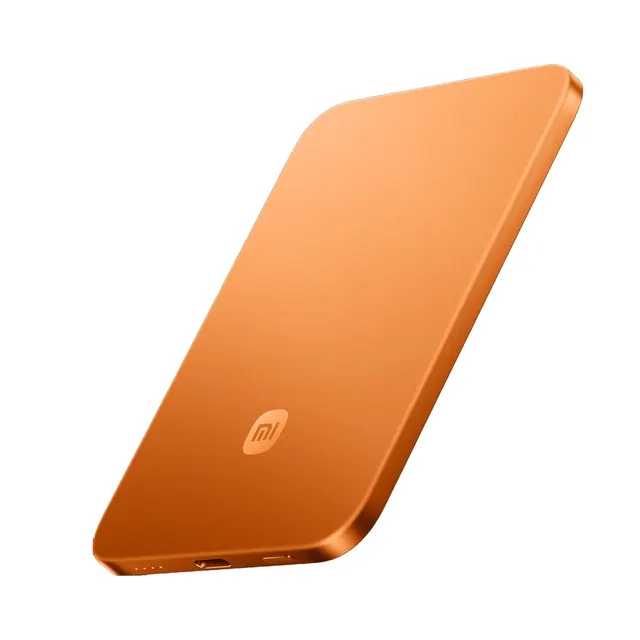 Xiaomi UltraThin Magnetic Power Bank 5000 15W GL, 5000 mAh, Orange