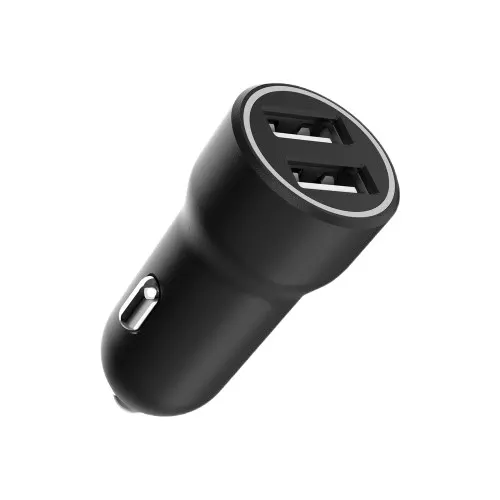 Ładowarka samochodowa USB 2-portowa, 3.1 A, czarna