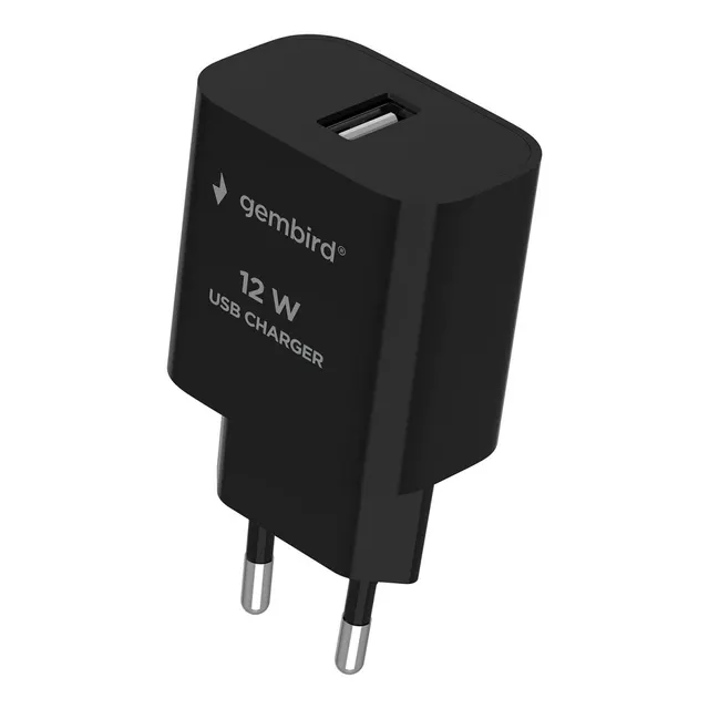 Ładowarka uniwersalna USB, 2.4 A, czarna