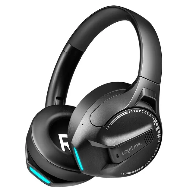 Słuchawki z mikrofonem LogiLink BT0070 Bluetooth 6.0, wejście AUX 3,5 mm, czarne