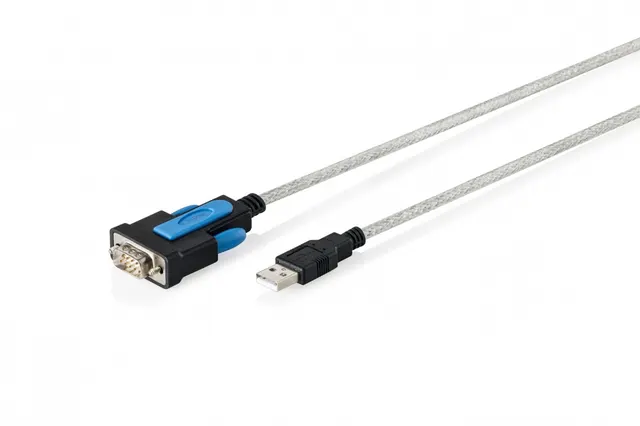 Kabel adapter DIGITUS USB 2.0 do RS232 (DB9), Chipset FTDI (FT232RNL), PVC, Transparentny, Mocowanie na śruby, 1.8m