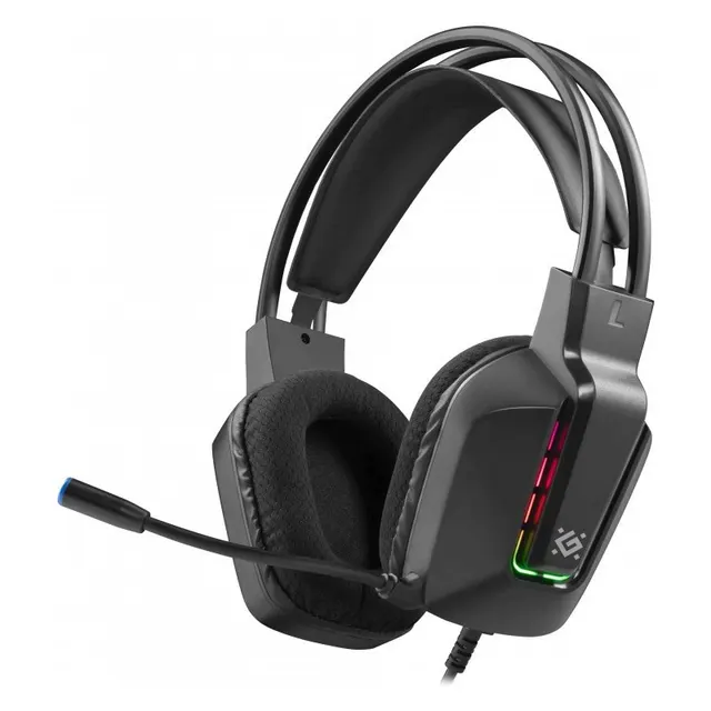 Słuchawki z mikrofonem Defender GOTHIC RGB USB czarne + GRA