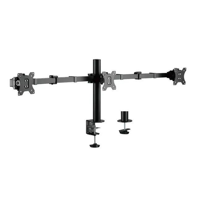 Uchwyt na 3 monitory,17 -27 cali, ramie 380mm,3x7kg