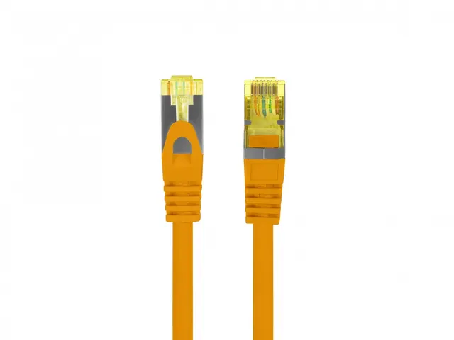 Patchcord Lanberg S/FTP kat.6A 1,5m LSZH CU fluke passed pomarańczowy