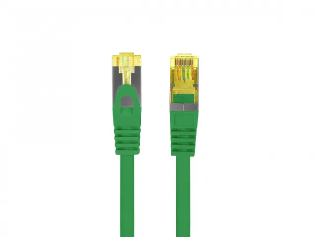 Patchcord Lanberg S/FTP kat.6A 15m LSZH CU fluke passed zielony