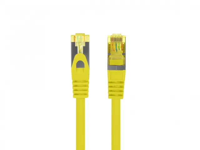 Patchcord Lanberg S/FTP kat.6A 15m LSZH CU fluke passed żółty