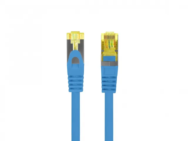 Patchcord Lanberg S/FTP kat.6A 20m LSZH CU fluke passed niebieski