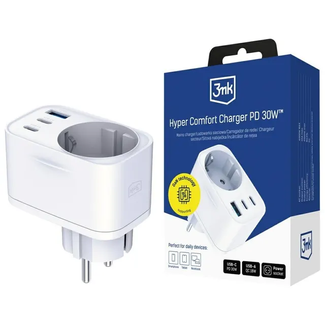 Ładowarka sieciowa 3mk Hyper Comfort Charger GaN PD 30W