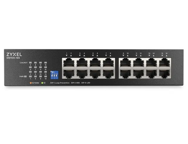 Switch Zyxel GS1100-16S-EU0101F Unmanaged DIP Fanless