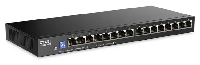 Switch Zyxel GS1100-16ES-EU0101F 16p Unmanaged DIP Fanless Slim